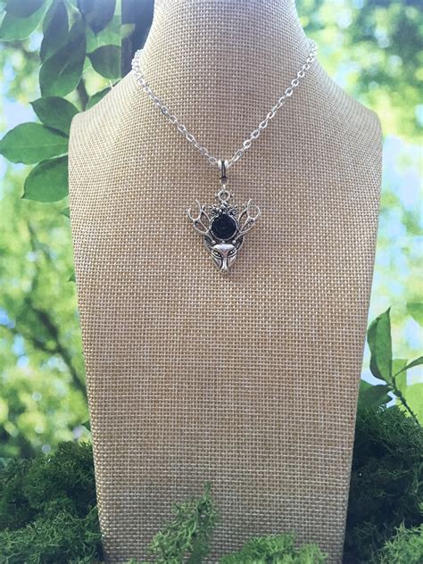 Pagan Necklace Pagan Jewelry Silver Stag Celtic Jewelry Stag | Etsy