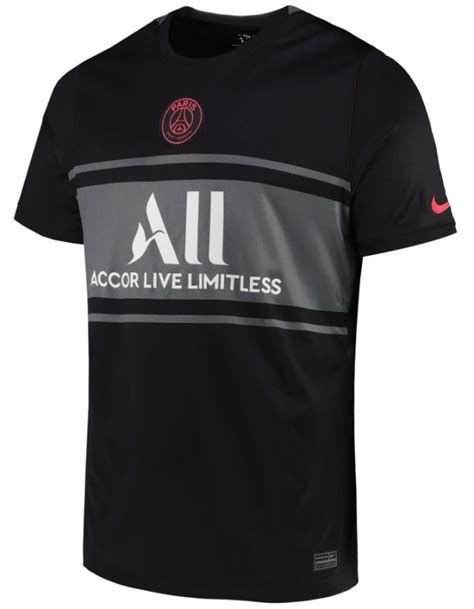 New PSG Third Jersey 2021 2022 | Two Swooshes Black Grey Paris Saint ...