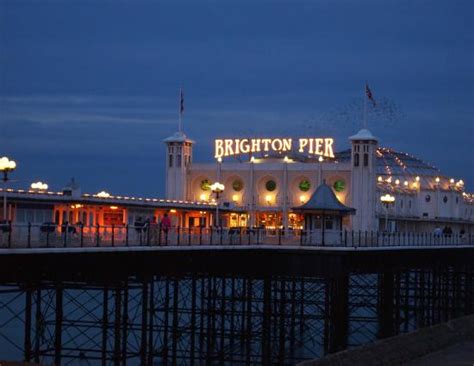 Brighton Pier at Night - Picture of Brighton Palace Pier, Brighton ...