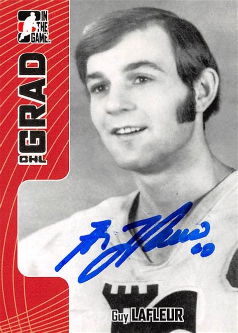 Guy Lafleur autographed Hockey Card (Quebec Aces, Remparts, SC) 2006 In ...