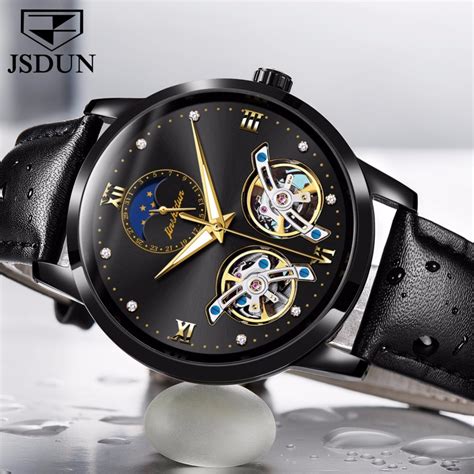 Automatic watch mechanical movement mens watches top brand luxury JSDUN ...