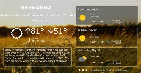 Meriden Markham Municipal Airport, CT Weather 14 days - Meteored