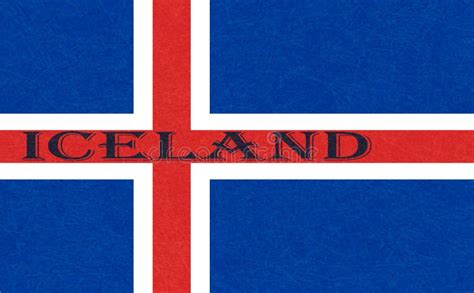 Iceland Flag, Icelandic Banner with Scratched Texture, Grunge. Stock ...