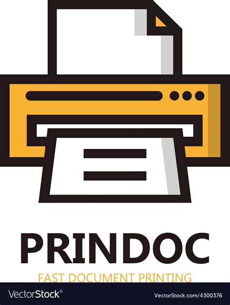 Printer icon or logo Royalty Free Vector Image