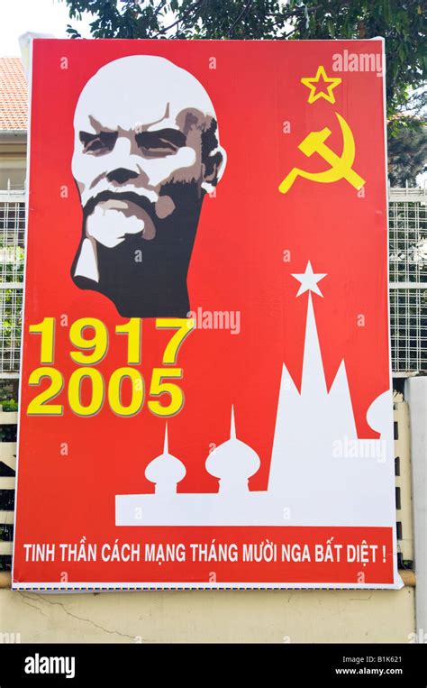 Communist Propaganda Poster in Ho Chi Minh City, Vietnam Stock Photo, Royalty Free Image ...