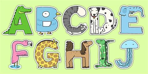 Animal Alphabet Display Letters - animal, alphabet, display