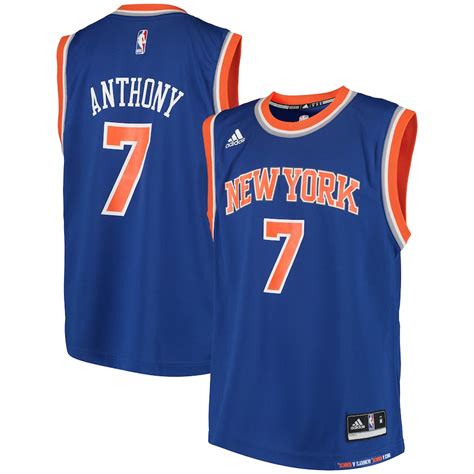 adidas Carmelo Anthony New York Knicks Youth Royal Blue Replica Road Jersey
