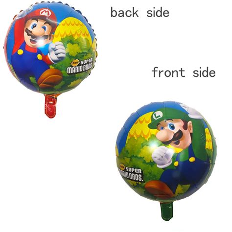 10pcs Super Mario Balloons 18inch Foil Balloon Boy Girl Baby Shower Birthday Party Decorations ...