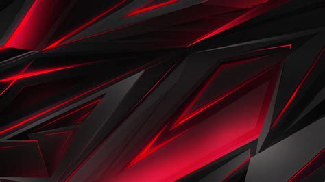 Free download Black Red Abstract Polygon 3d 4k Red Gaming Wallpaper 4k ...