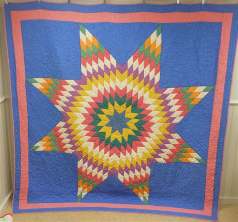 Vintage Lone Star Quilt. Bold Colors Hand Made 1930s-1940s. | Etsy ...