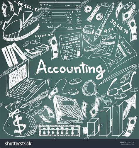 Accounting and financial education handwriting doodle icon of banknote ...