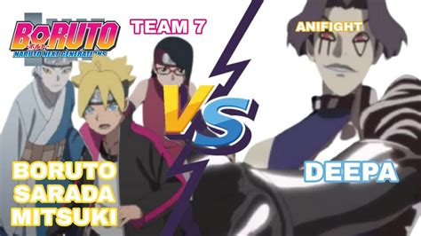 BORUTO E166: TEAM 7 VS DEEPA || SAGE MODE MITSUKI || ROUND 1 - YouTube