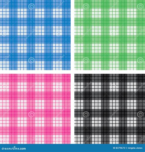 Seamless Checked Pattern Set Stock Photos - Image: 8379673