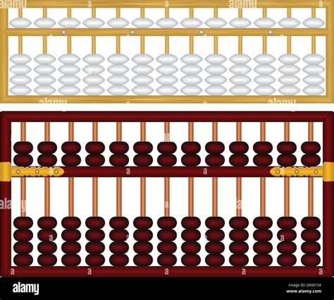 Layered Vector Illustration Of Chinese Abacus Stock Vector Image & Art - Alamy