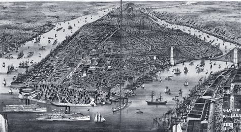 New York, Panorama of the City - 1889