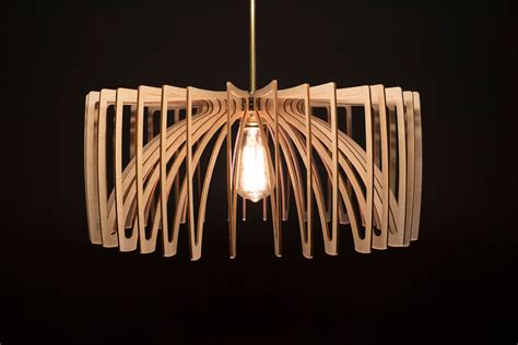 Umbrella / Wood Lamp / Wooden Lamp Shade / Hanging Lamp / Pendant Light / Decorative Ceiling ...