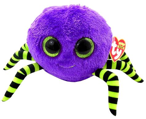 Amazon.com: Ty Beanie Boos Crawly Purple And Green Spider: Toys & Games