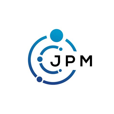 JPM letter technology logo design on white background. JPM creative initials letter IT logo ...