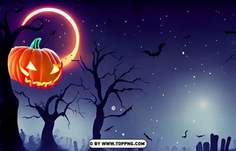 Halloween Night Scenery Background Concept Vector | TOPpng