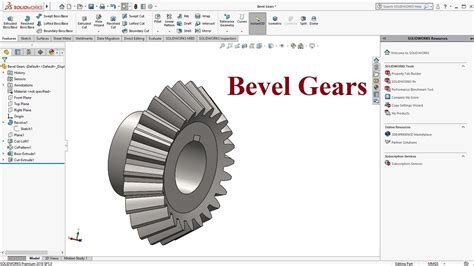 How to Draw Bevel Gears | SolidWorks Tutorial - YouTube