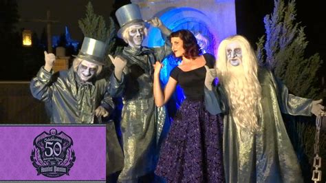The Haunted Mansion character meet-and-greets during 50th Anniversary event at Disneyland - YouTube