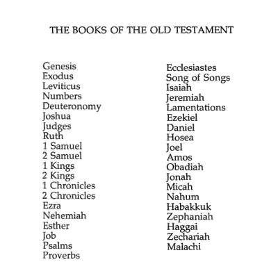 Books of the Bible ~ Old Testament - by DW7 - Memrise