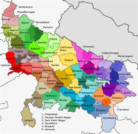 Up District Map Up Political Map Uttar Pradesh Poli - almuhja.com