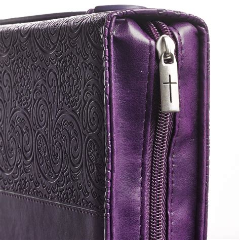 Faith Purple Imitation Leather Large Bible Cover | Free Delivery @ Eden ...