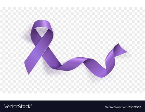 World cancer day concept lavender ribbon Vector Image