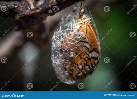 Butterfly Cocoon about To Hatch. Close Up Shot Stock Illustration - Illustration of change ...