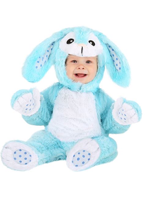 Fluffy Blue Bunny Costume for Babies