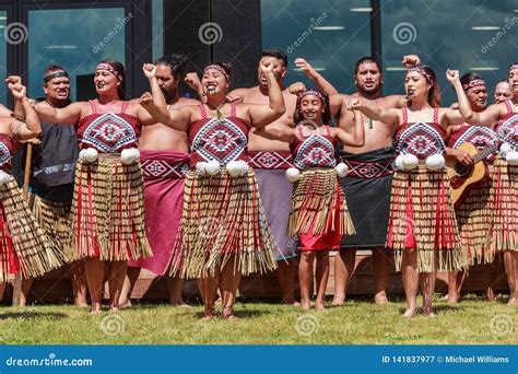 Kapa Haka, Or Traditional Dance Performance By Maori Cultural Group ...