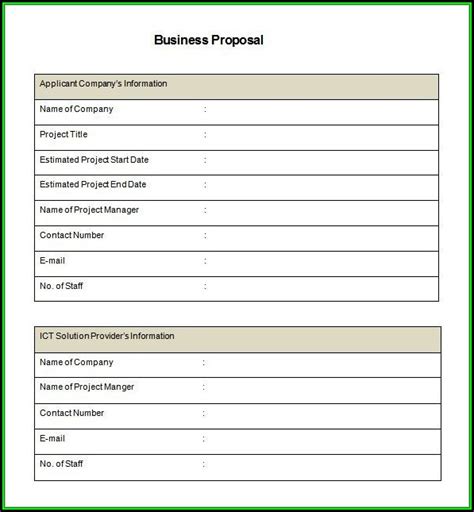 Free Business Proposal Template Pdf - Template 1 : Resume Examples # ...