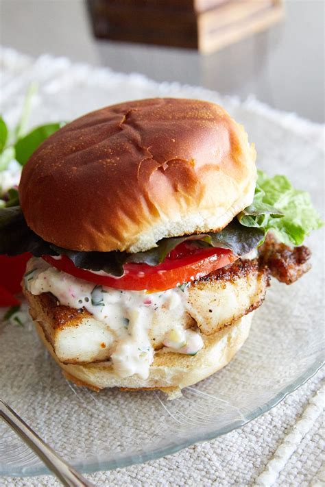 The Secrets to the Best Fish Sandwich with Savory Tartar Sauce | ifoodblogger.com Fish Burger ...