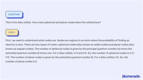 SOLVED: Boundary Surface Dot Picture This is the 3 dx y orbital. How many spherical and planar ...