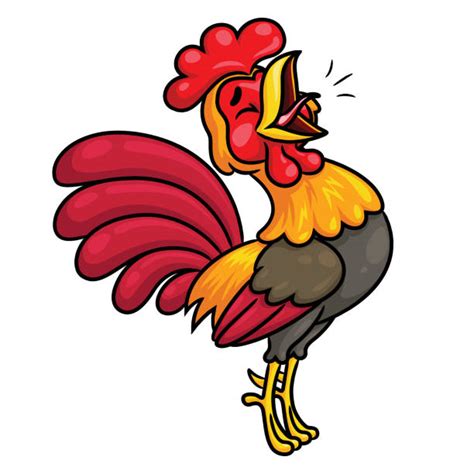 Free Rooster Crowing Clipart