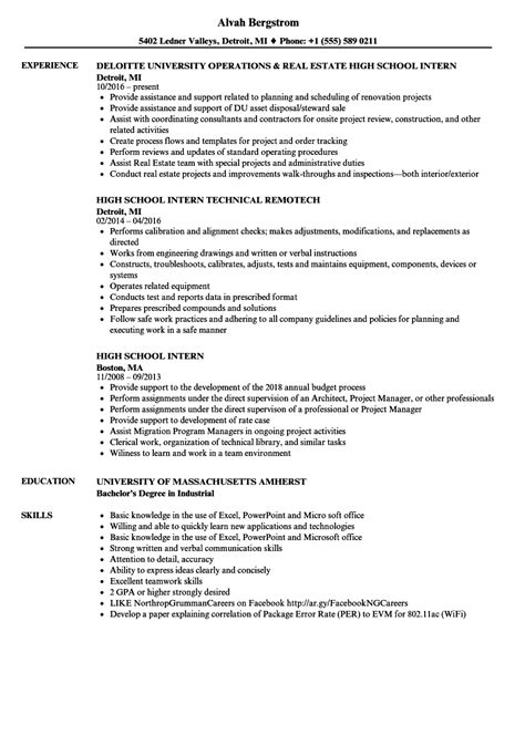 Academic Resume Sample High School | Master of Template Document