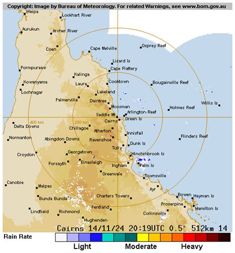 512 km composite Cairns Radar