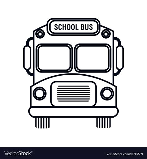 Silhouette school bus design Royalty Free Vector Image