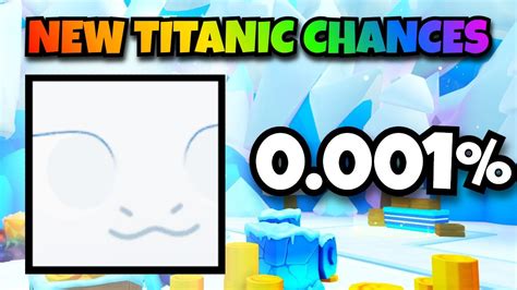 THESE ARE THE *CHANCES* FOR THE NEW TITANIC PETS IN PET SIMULATOR 99! - YouTube