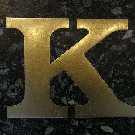 K - brass | Bank brass floor inlay K. For an alphabet, all o… | Flickr