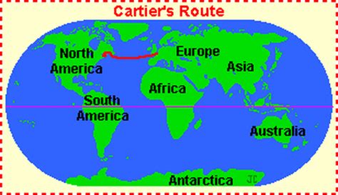 Jacques Cartier Route Map