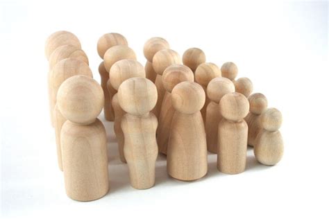 20 Wood Peg Dolls DIY Figures Waldorf Wooden Figurine 4