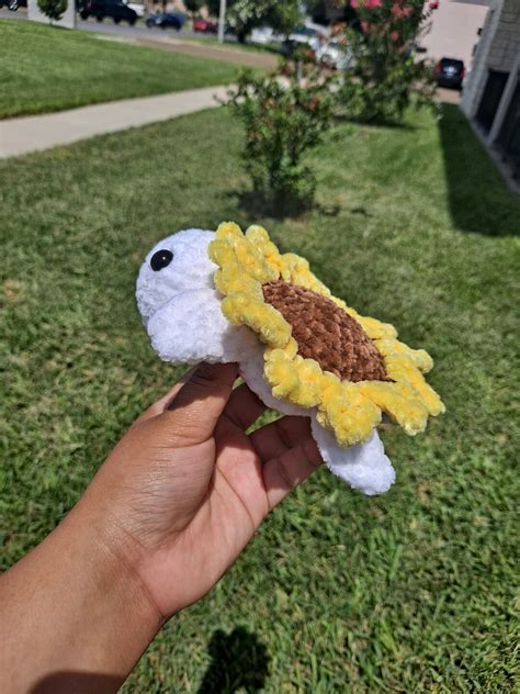 Crochet Sunflower Turtle - Etsy