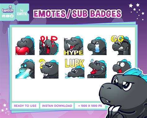 Twitch Emote Kaiju Series Godzilla Emote Titan Emote, 40% OFF