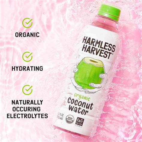 Harmless Harvest Organic Coconut Water Drink - Hydrating with Natural Electrolytes | No Sugar ...