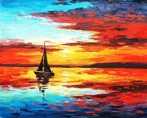 Ocean Sunset Painting