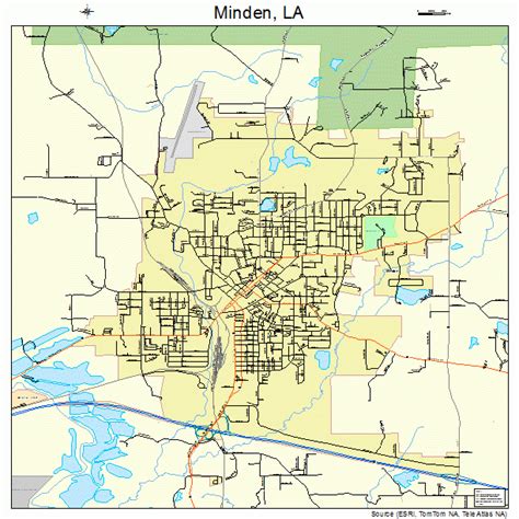 Minden Louisiana Street Map 2250885