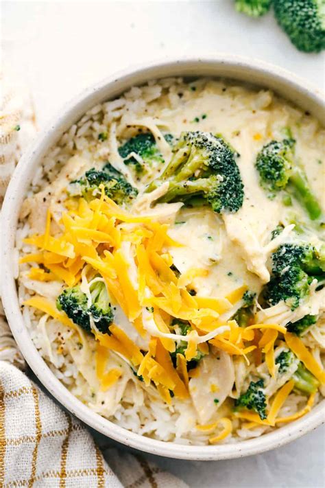 Slow Cooker Creamy Chicken and Broccoli Over Rice - Recipe Ocean