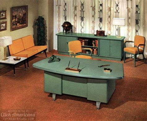 The way offices used to look: Vintage office furniture and sleek mid ...